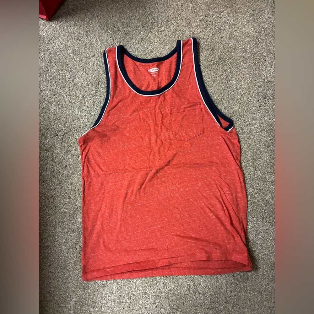 Old Navy Red and Navy Tank Top